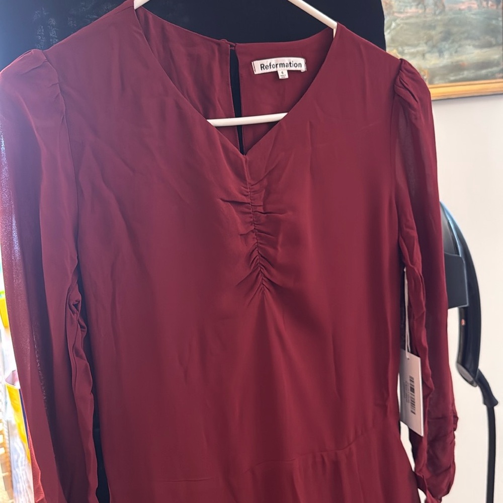 Reformation Forest dress Chianti